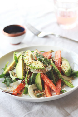 Roasted Carrot, Avocado & Toasted Quinoa Salad