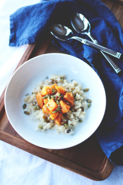 roasted persimmon & coconut quinoa // perpetuallychic.com