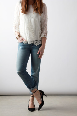 Lace & Boyfriend Jeans | Perpetually Chic