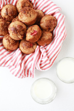 Strawberry Rhubarb Muffins | Perpetually Chic